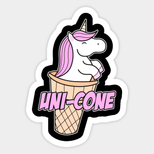 Unicone Unicorn Cone Sticker